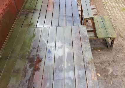 Houten Terras : na schoonmaak