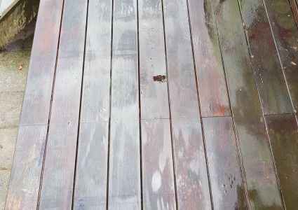 Houten Terras; na eerste schoonmaak