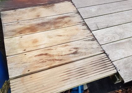 Houten Terras: schoongemaakt en droog
