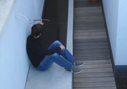 van koertje tot zitten aan de vijver