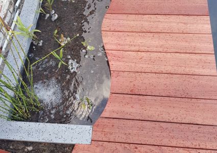 Houten Terras en brug