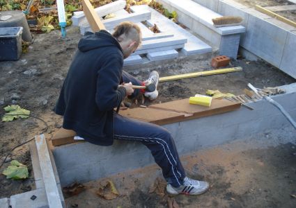 Uithakken van de trapboom