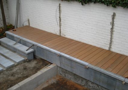 Bordes met gesloten luie trede